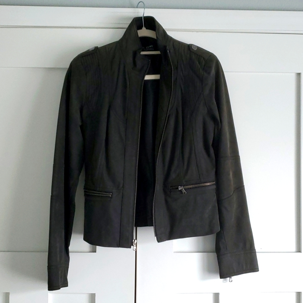 Black leather jacket